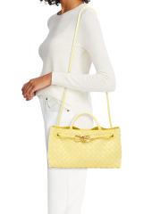 新作【Bottega】Andiamo キャンバス トップハンドル バッグ We got an exclusive look at Bottega Veneta's new Andiamo bag