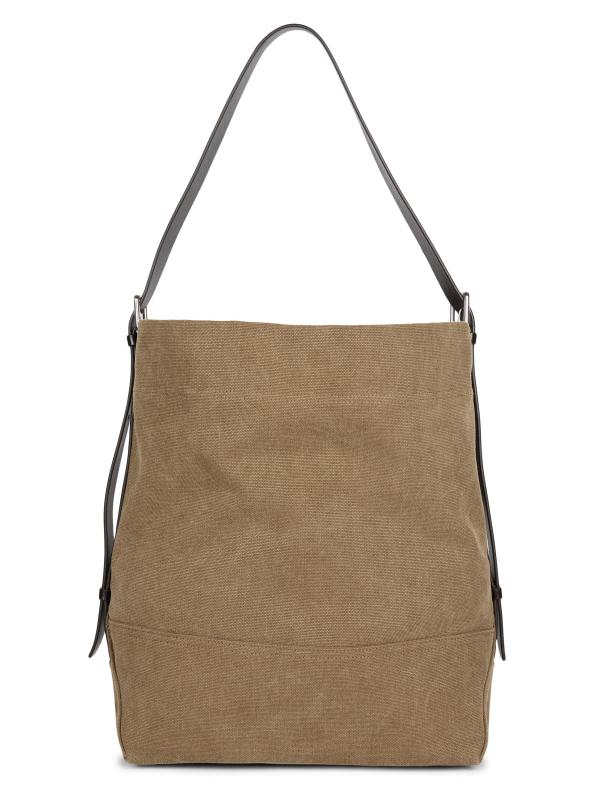 Shop Lemaire - Belted Cotton & Leather Tote Bag | Saks Fifth