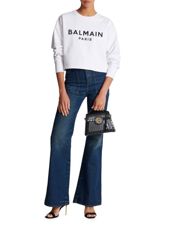 Shop Balmain Logo Cotton Hoodie Saks Fifth Avenue Kuwait