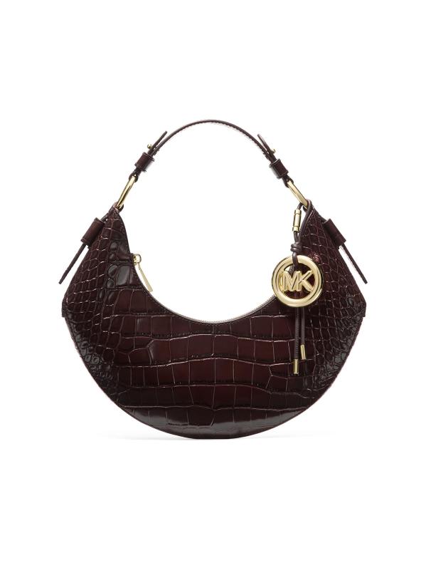 حقيبة كتف Koa من الجلد بنقشة جلد التمساح