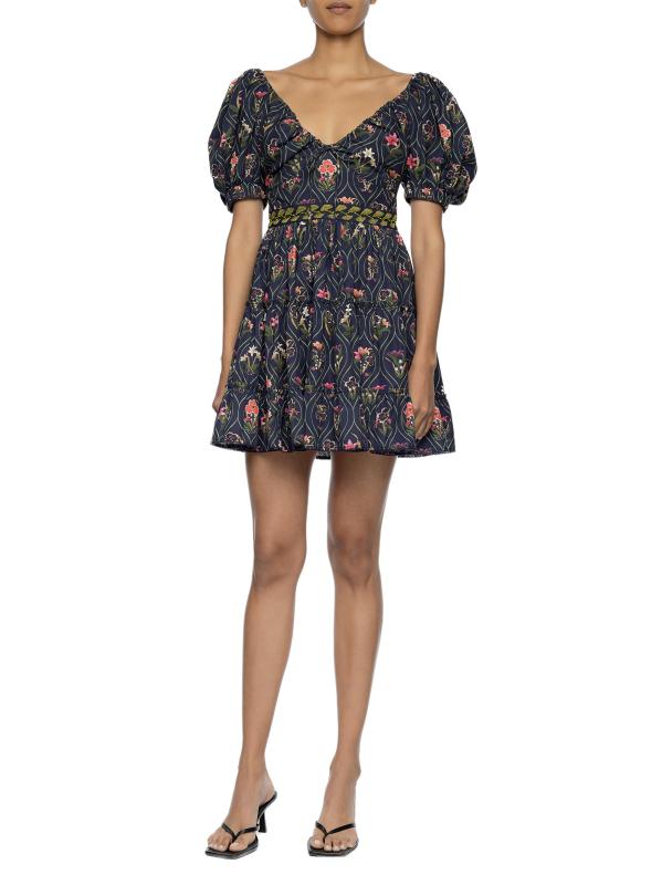 #8: فستان قصير من القطن المطرز بالزهور من مانزانيلا باسيفيكو - متعدد الألوان