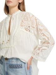 ワンピース ZIMMERMANN ASCENSION LACE YOKE RAMIE TUNIC Shop Zimmermann - Ascension Lace Yoke Tunic | Saks Fifth