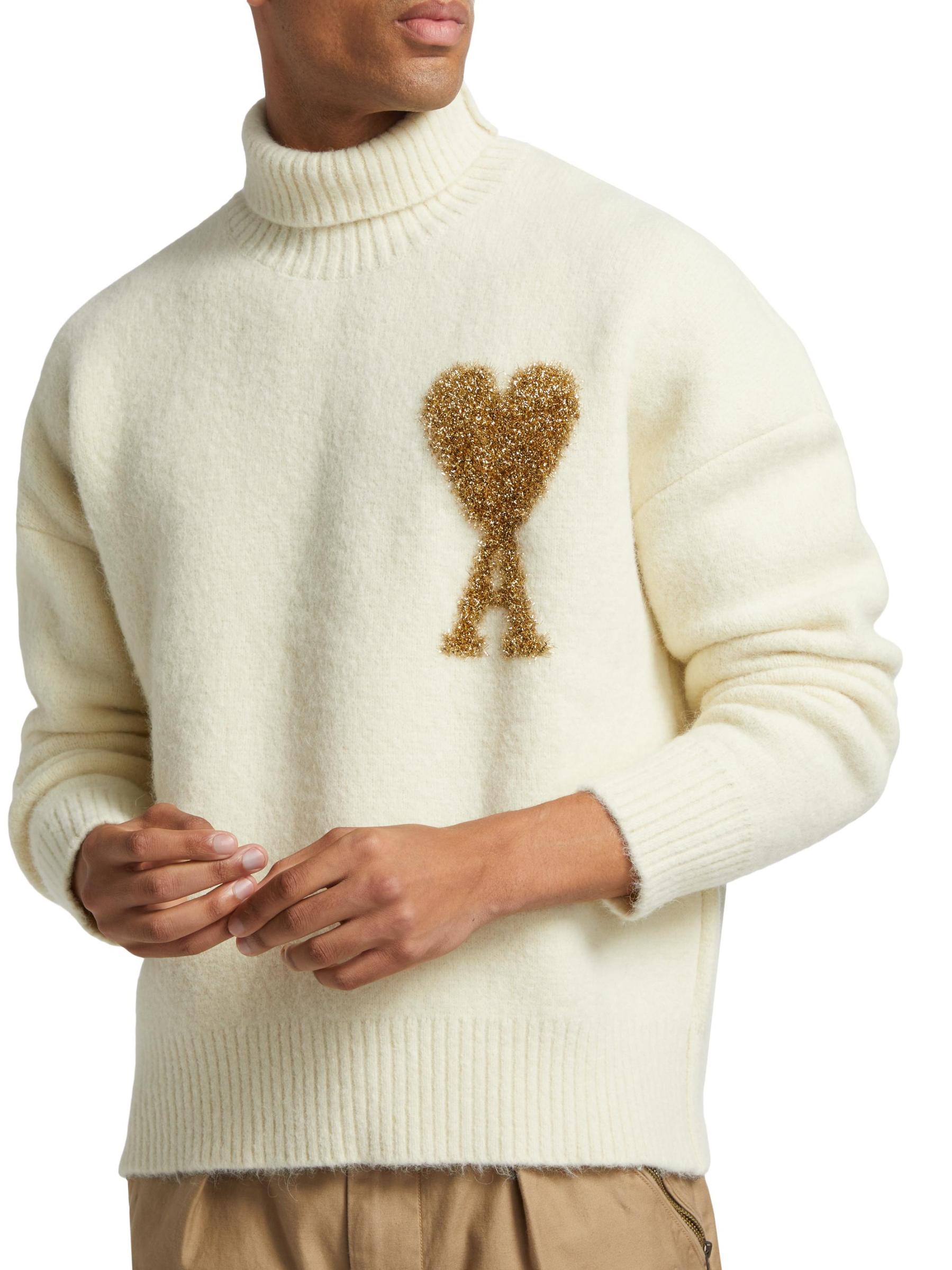 Shop AMI Paris - ADC Logo Knit Sweater | Saks Fifth Avenue Bahrain