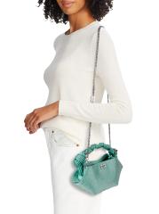 【関税込み】Bou Mini Flower Crossbody - Ganni - Satin - Gree Shop GANNI - Flower Crystal Satin Mini Bou Bag | Saks Fifth