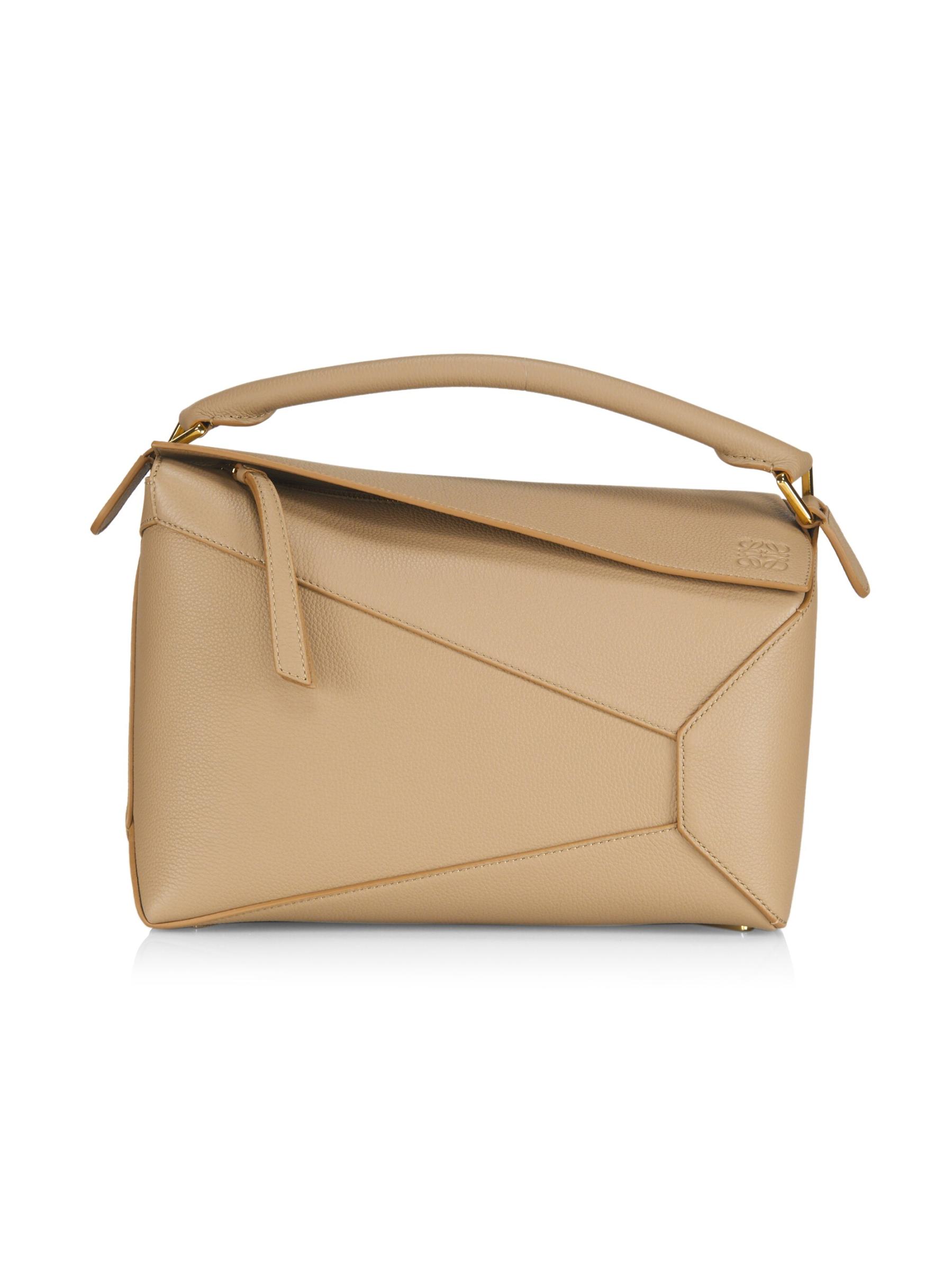 ハンドバッグ LOEWE PUZZLE EDGE SMALL HANDBAG IN GRAINY LEATHER LOEWE Puzzle Edge small textured-leather shoulder bag | NET