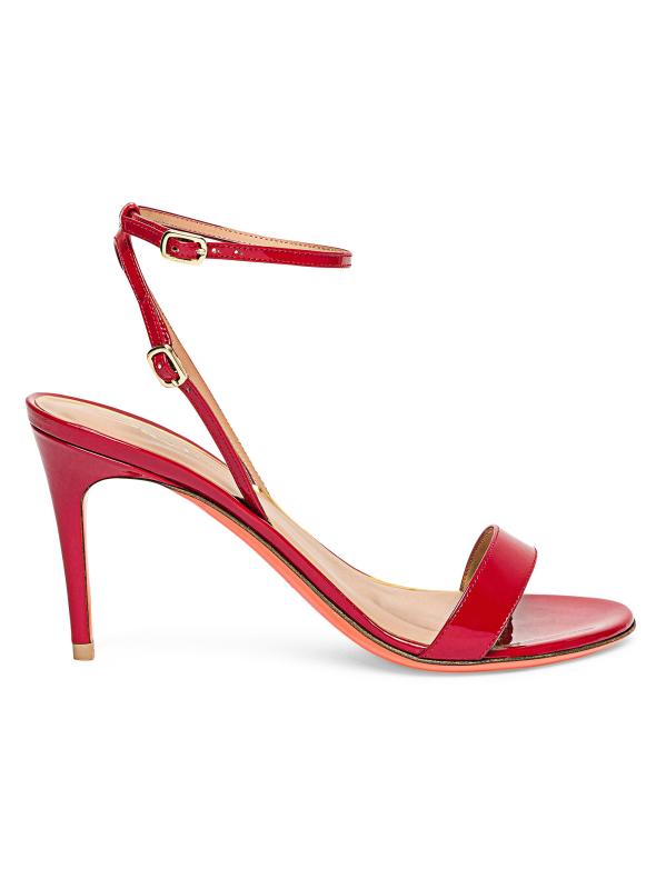 صندل ستيليتو من الجلد بسيور