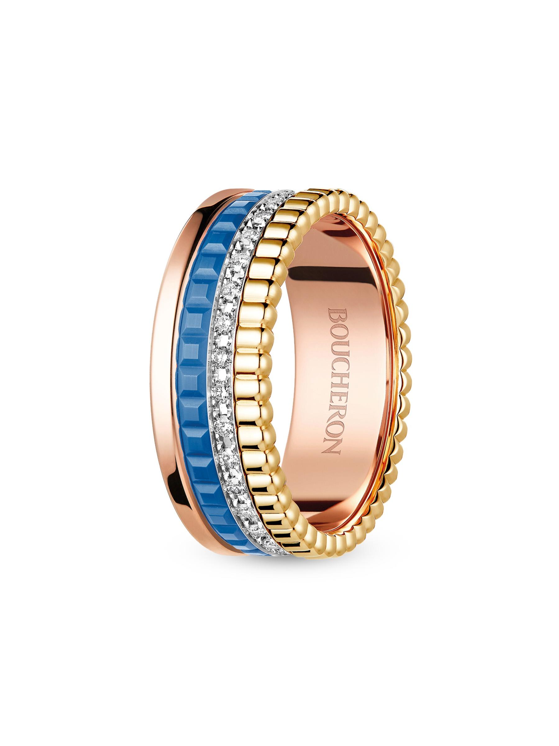 【Boucheron】Quatre Blue Edition 18Kトライトーン・ゴールド Boucheron】Quatre Blue Edition 18Kトライトーン・ゴールド