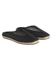【TOTEME】ブラック The Espadrille Slipper エスパドリーユ Mesh espadrille slippers black – TOTEME
