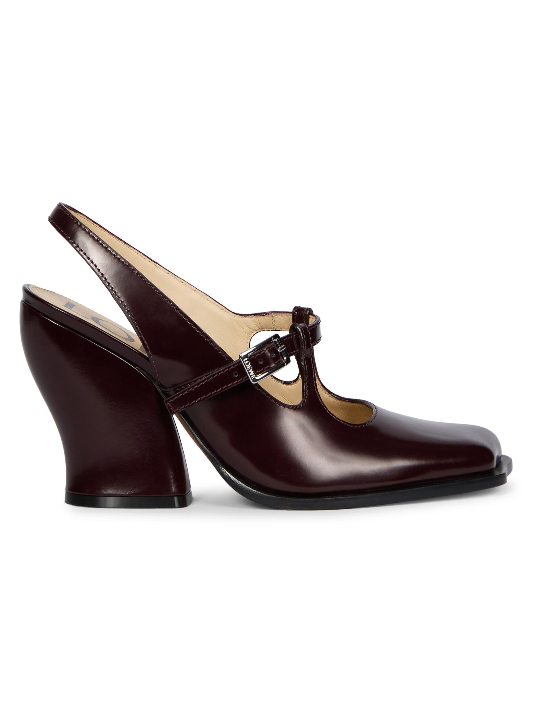関税込■LOEWE■Onda ブラッシュドレザースリングバックパンプス Loewe - オンダレザースリングバックパンプス をオンライン購入