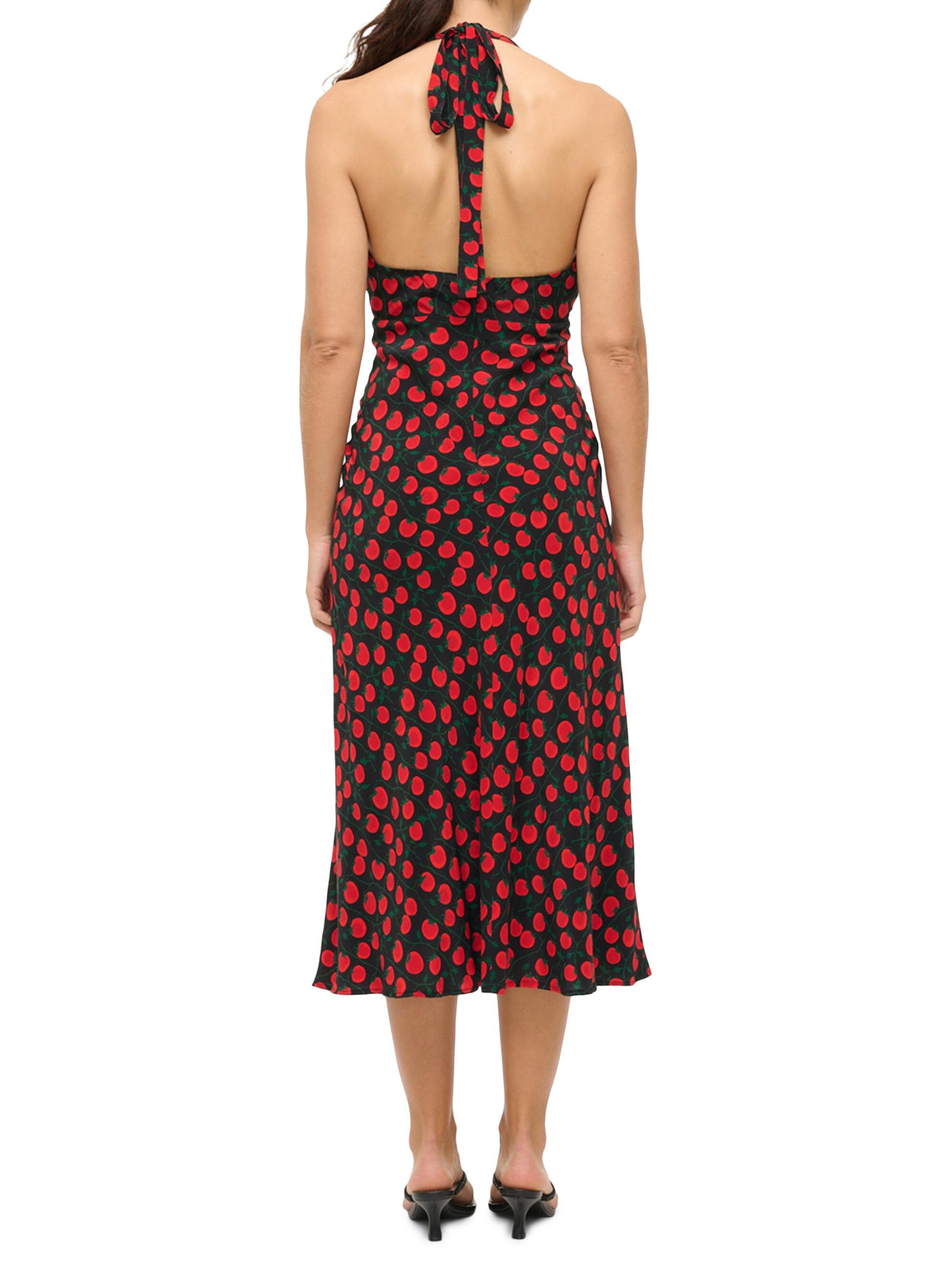 ワンピース [StaudGiuseppe backless halterneck crepe dress Shop STAUD - Lucca Printed Crepe Halter Midi-Dress | Saks