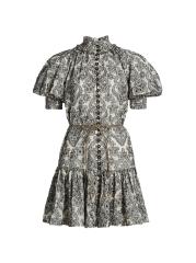 ZIMMERMANN リボン コットン ミニドレス Zimmermann - ワイリー・ランタン・コットン・ミニドレス を