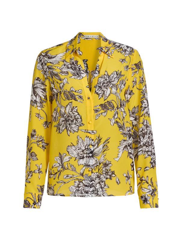 新品 alice+olivia デニムシャツ リベットボタン ワンピースドレス USA製 90s DENNIS GOLDSMITH ライトオンス ダンガリー デニム