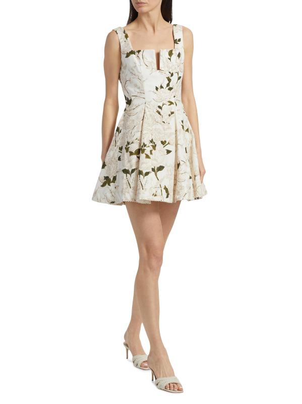 #7: فستان جاردينيا قصير مطوي - متعدد الألوان