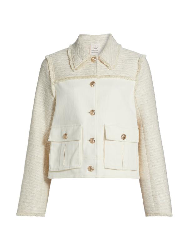Shop Cinq à Sept - Liliana Braided Tweed Jacket | Saks Fifth