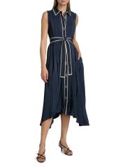 【REISS】プリーツ ケープス リーブ ミディドレス REISS】プリーツ ケープス リーブ ミディドレス