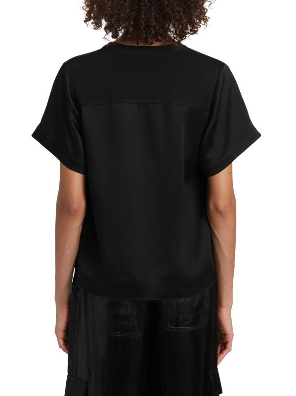 #4: تي شيرت آدي محبوك من الخلف - أسود