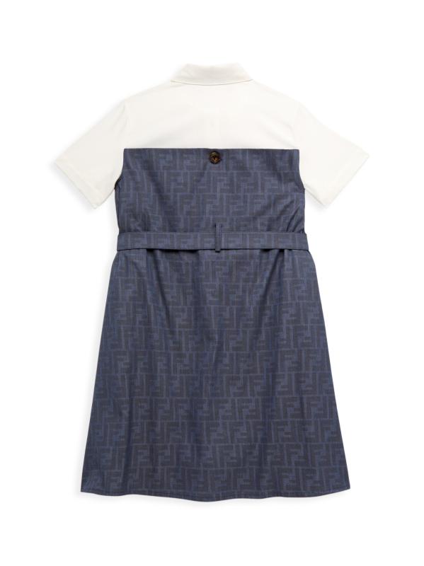 Shop Fendi - Little Girl's & Girl's FF Belted Shirtdress