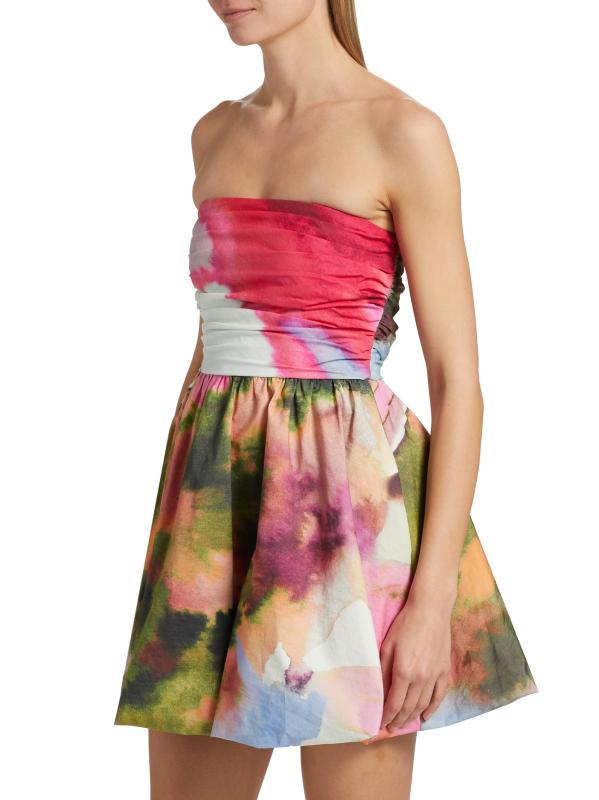 #3: فستان قصير بدون حمالات من كيلي بألوان مائية - سماء الصحراء