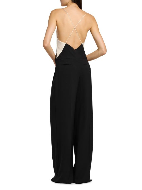 #4: جمبسوت كاميسول من الحرير المرن بلونين - طباشير سوداء