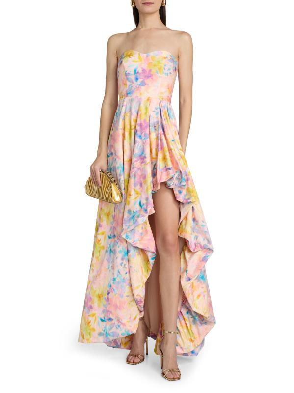 #2: فستان أفا فلورال فايل برقبة منخفضة - زنابق الربيع