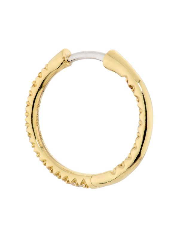 #4: أقراط دائرية من الداخل والخارج من تايني تريزرز من الذهب عيار 18 قيراطًا و0.76 TCW من الماس - أصفر + ذهبي