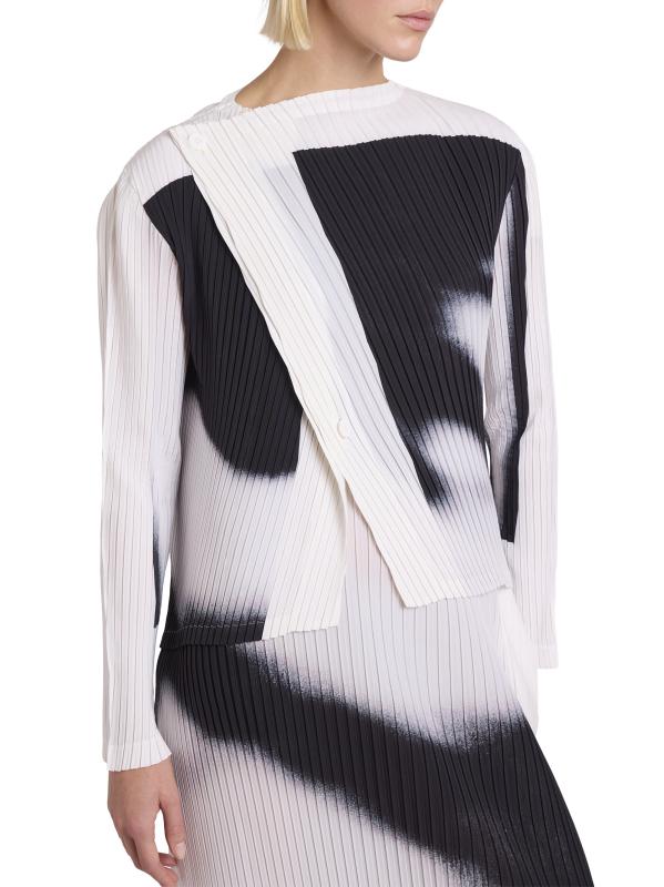 Shop Issey Miyake - Shadow Study Pleats Cardigan | Saks