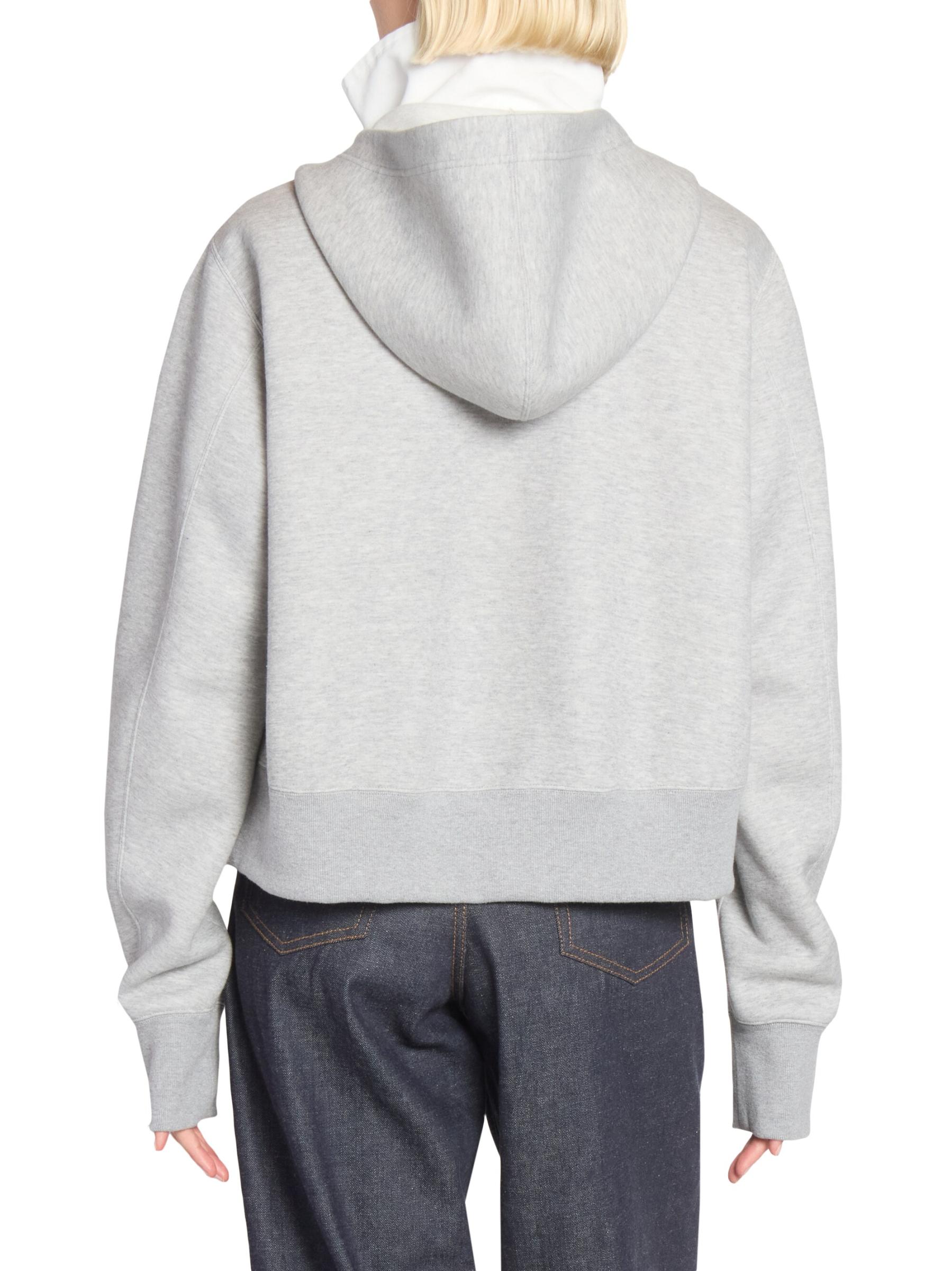 すぐ発送☆【sacai】 Sponge Sweat Hoodie sacai Sponge Sweat x Nylon Twill Hoodie Charcoal Grey | HAVEN