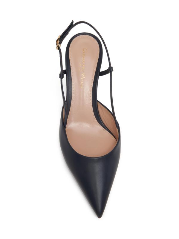 #4: مضخات سلينغ باك الجلدية مقاس 55 مم من أسينت - قماش جينز