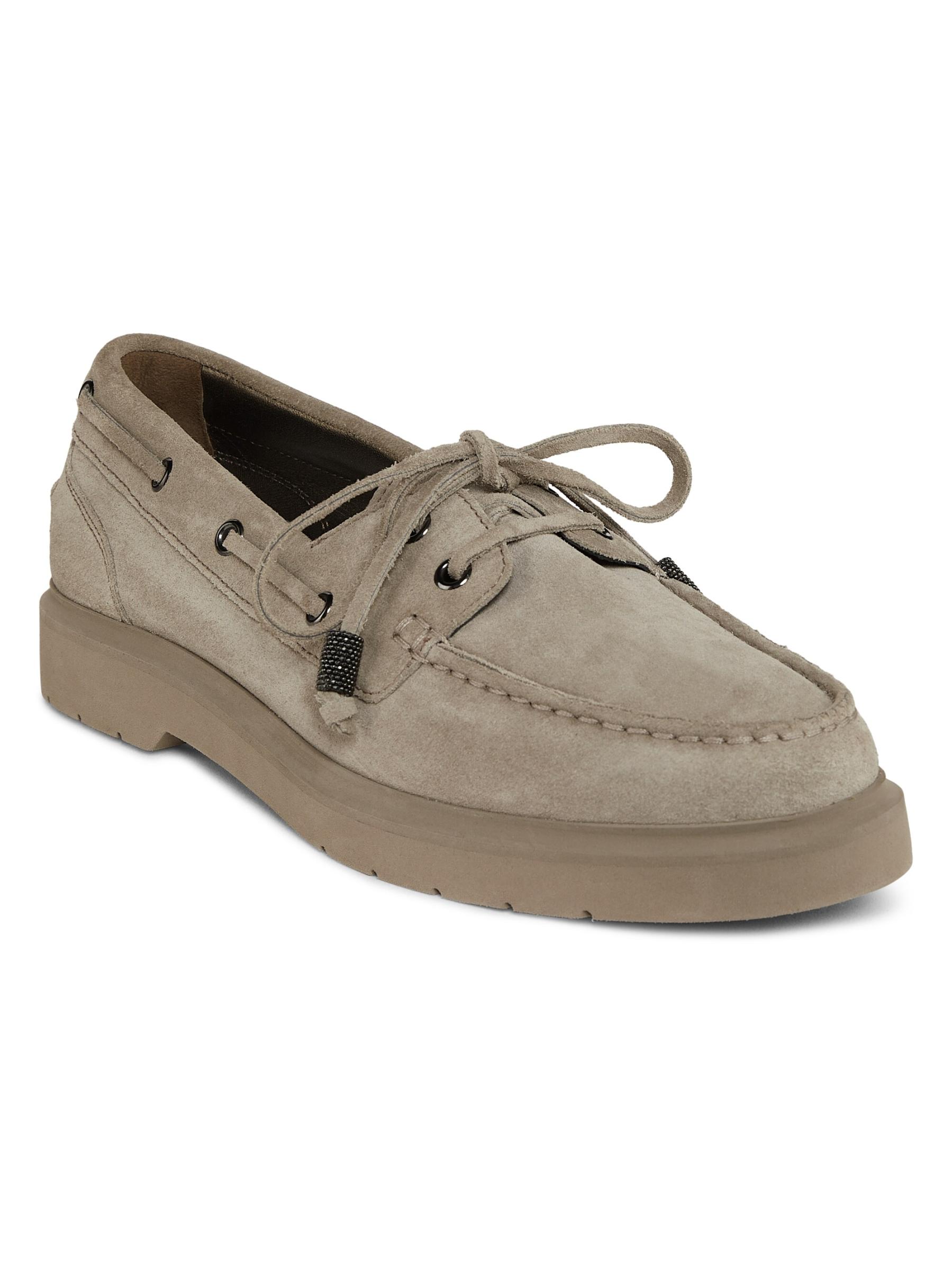 Shop Brunello Cucinelli - Suede Sail Penny Loafers | Saks