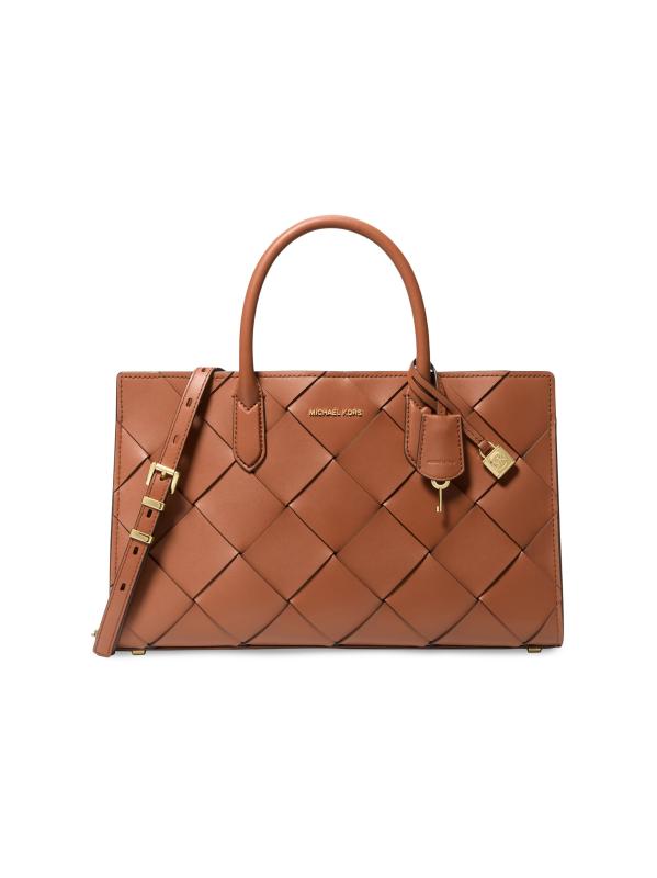 Michael Kors ウーブンレザー サッチェル Scarlett ミディアム SCARLETT(スカーレット) ウーヴン レザー サッチェル ミディアム