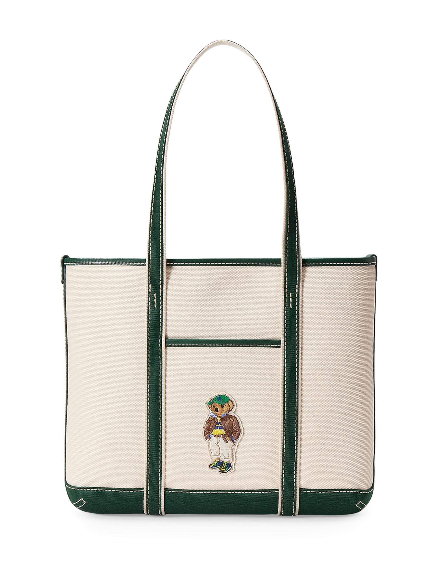 Shop Polo Ralph Lauren - Small Polo Bear Canvas Tote Bag