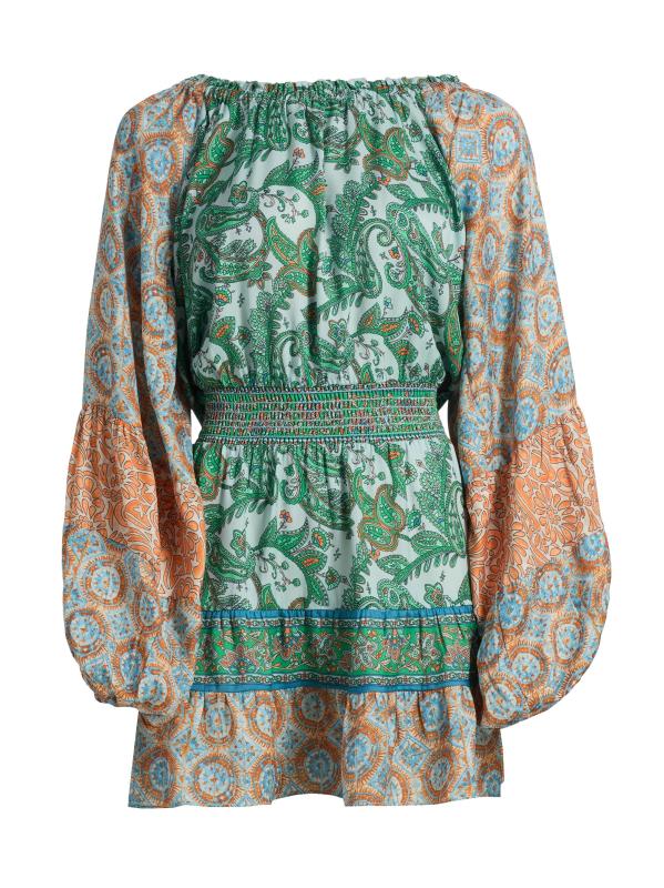 فستان قصير بأكمام بالون من كلودين بيزلي