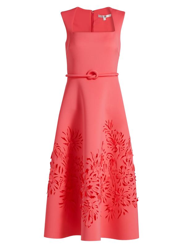 *Badgley Mischka* リボンスキューバドレス Badgley Mischka - レーザーカット スキューバ カクテルドレス