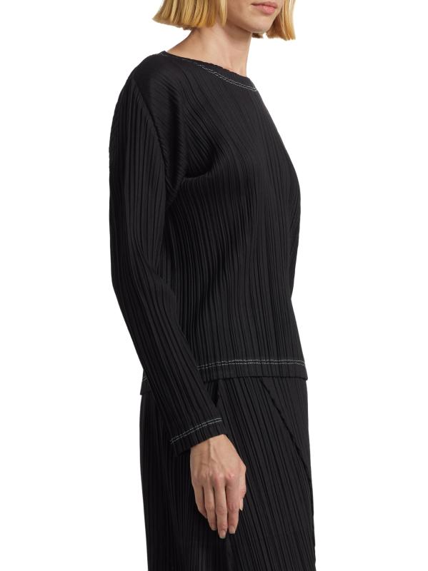 Pleats Please Issey Miyake - ラミー・プリーツ長袖トップス を