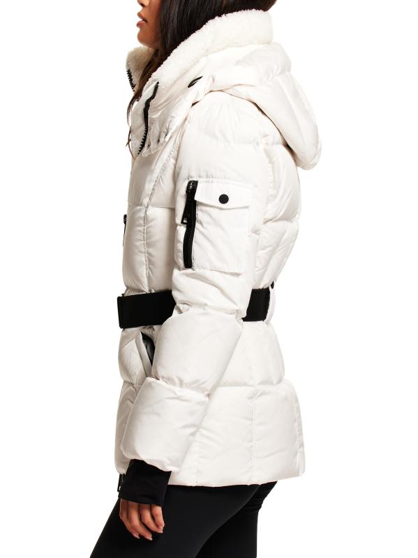Down Jacket Sam Jacket White Shop Liv Belted Puffer Jacket Saks