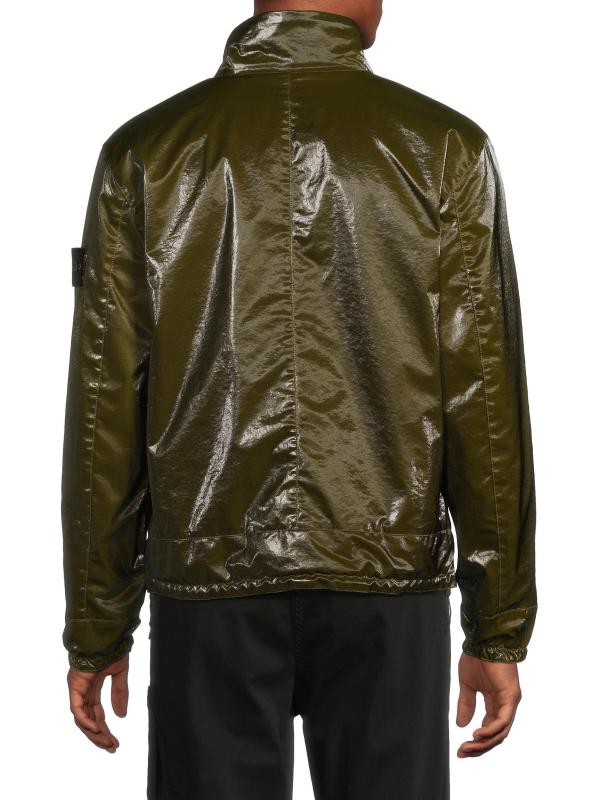 #4: جاكيت نايلون قابل للتمدد - أخضر عسكري