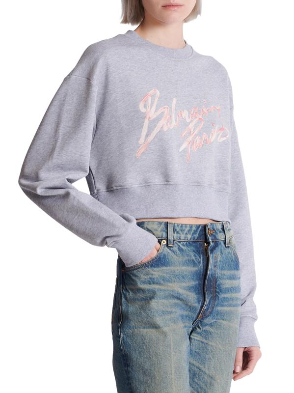 #5: سويت شيرت قصير من بالمان باريس - وردي شاحب