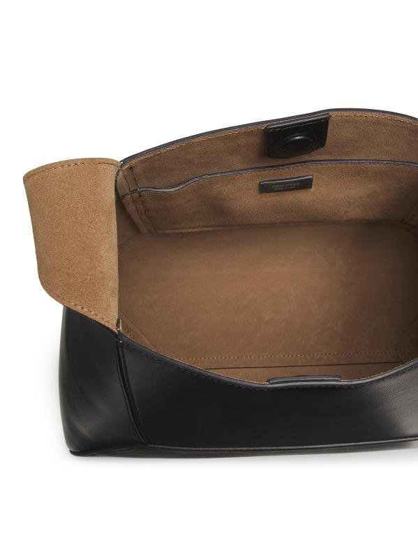 #4: حقيبة هوبو متوسطة الحجم من الجلد الماسي - أسود + ذهبي