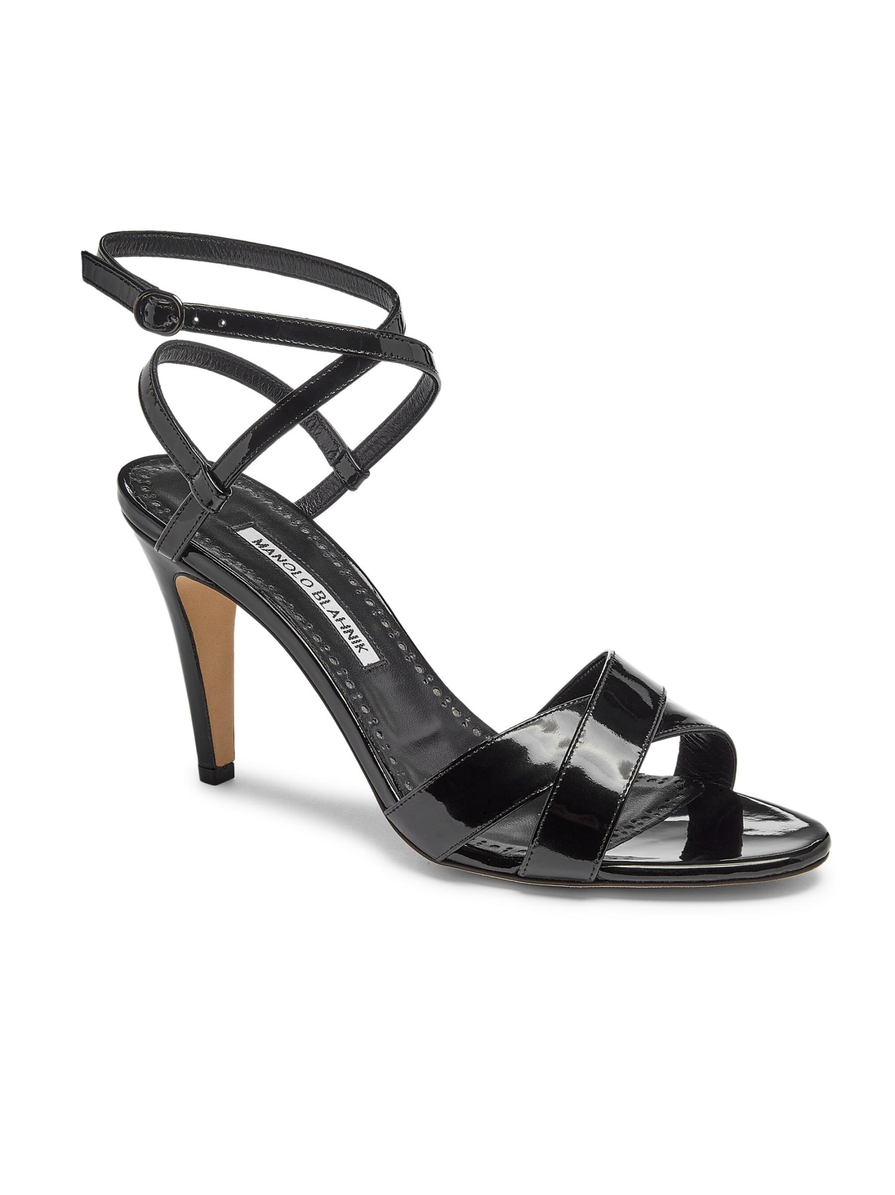 Shop Manolo Blahnik - Tormentas 90MM Patent Leather Ankle