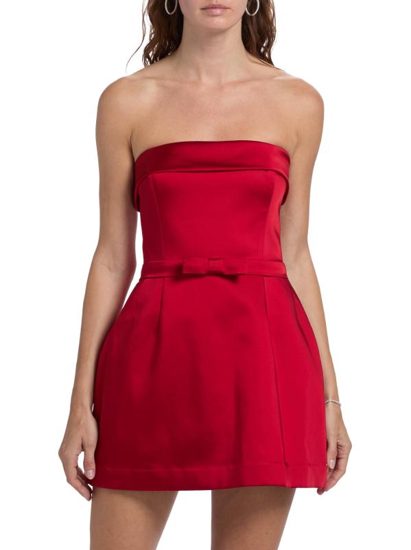 #2: رومبر قصير بدون حمالات من Avalee - أحمر