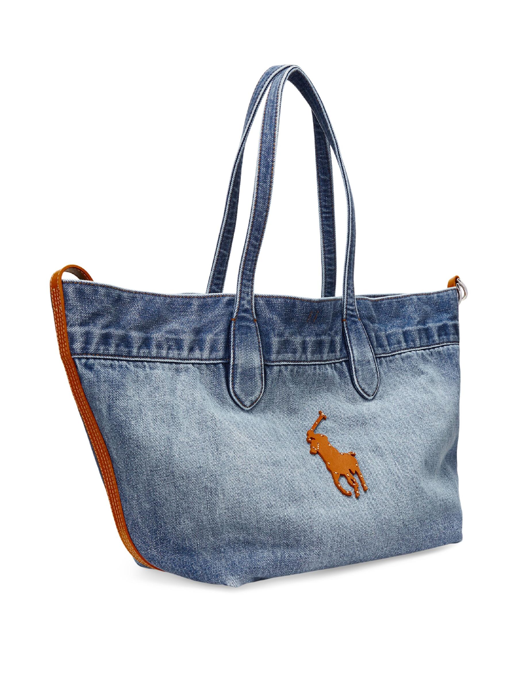 Shop Polo Ralph Lauren - Medium Bellport Denim & Leather
