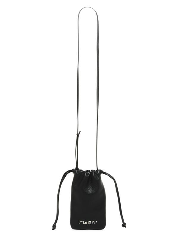 iPhone・スマホケース Marni CELLPHONE HOLDER Across body bag Black Cityscape iphone holder | Marni