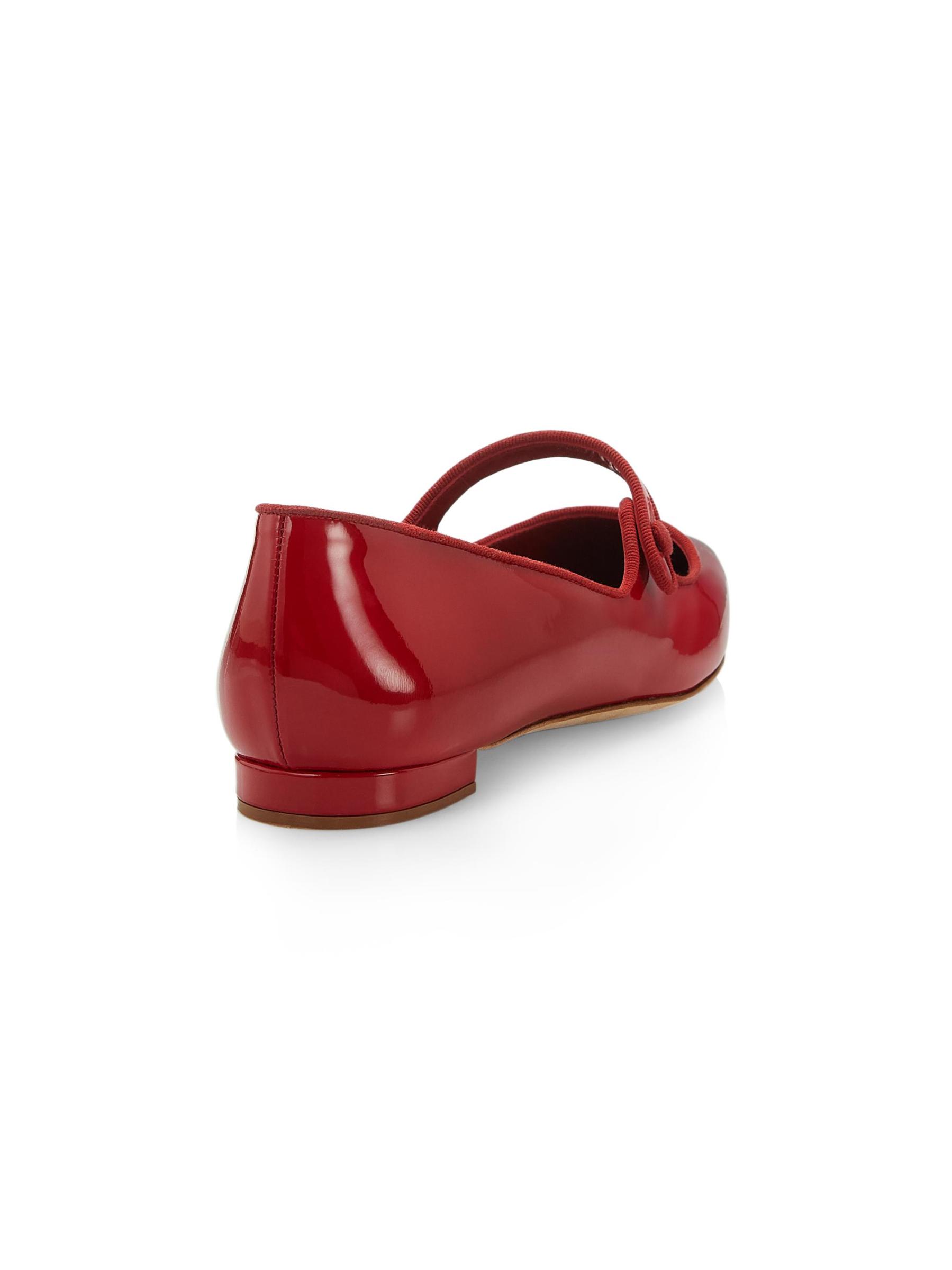 Manolo Blahnik - カンパリフラット 10MM パテントレザー メリー