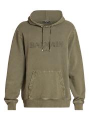 Balmain - エンブロイダリーロゴコットンパーカー をオンライン