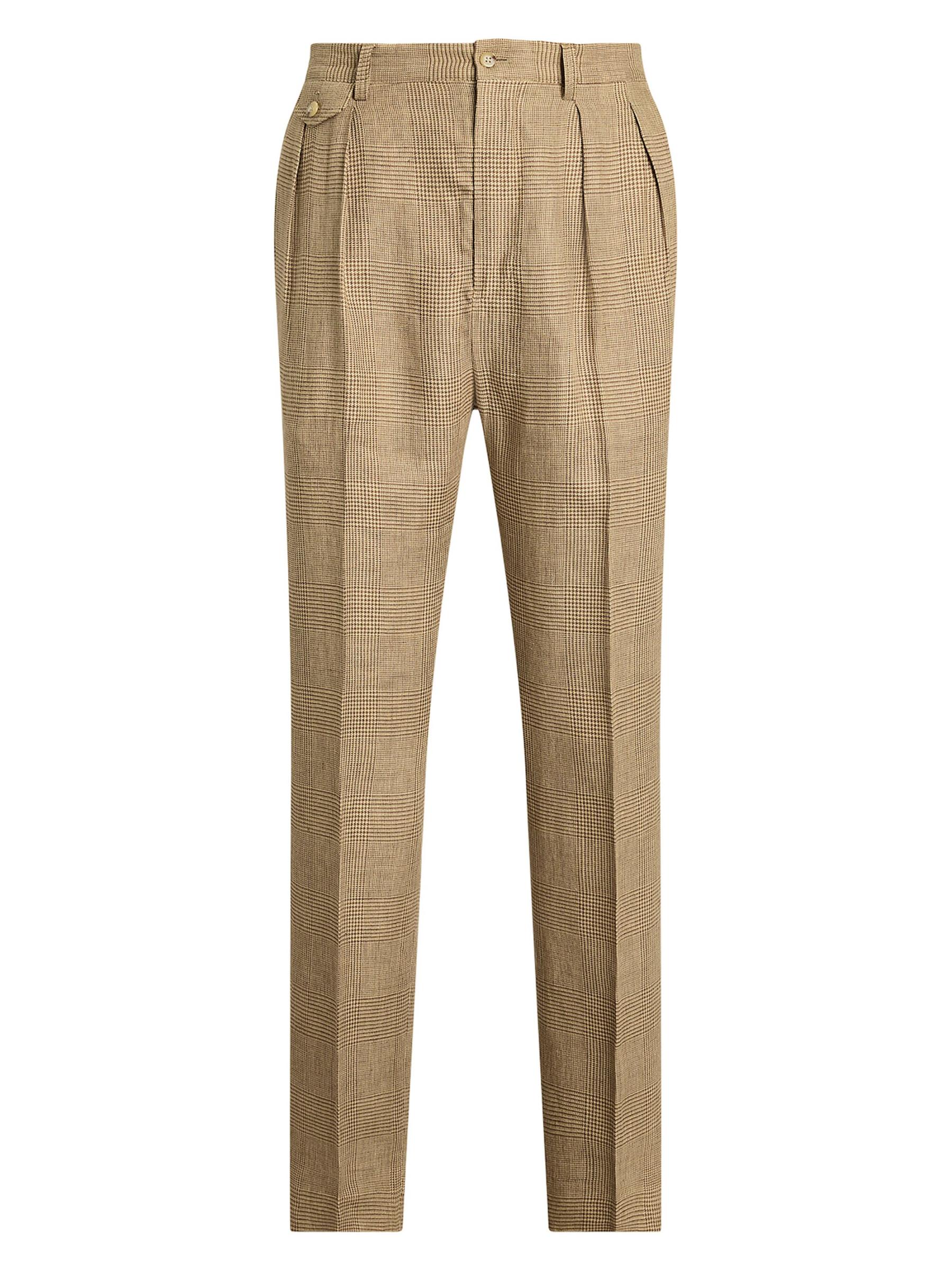 パンツ POLO RALPH LAUREN Glen Check Slacks Relaxed Fit Distressed Pant