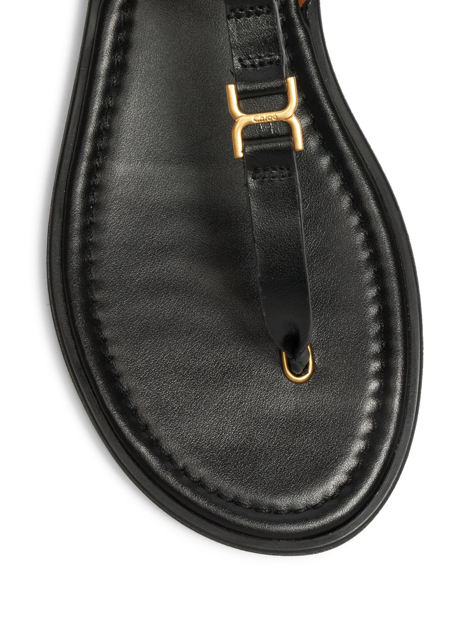 【Chloe】マーシー トング サンダル Chloé - マーシー・レザー・トング・サンダル をオンライン購入