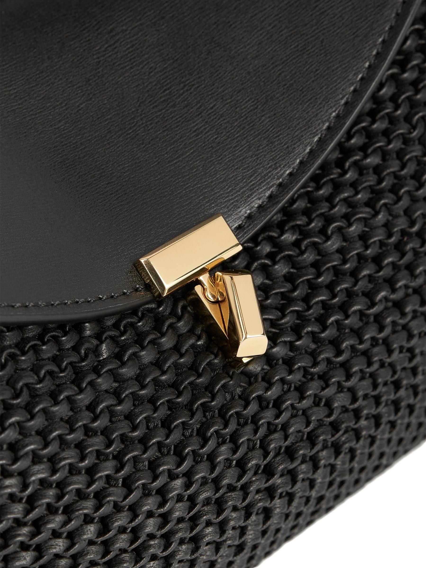 【TOTEME】Tロック レザー クラッチ TOTEME T-Lock クラッチバッグ | ブラウン | FARFETCH JP
