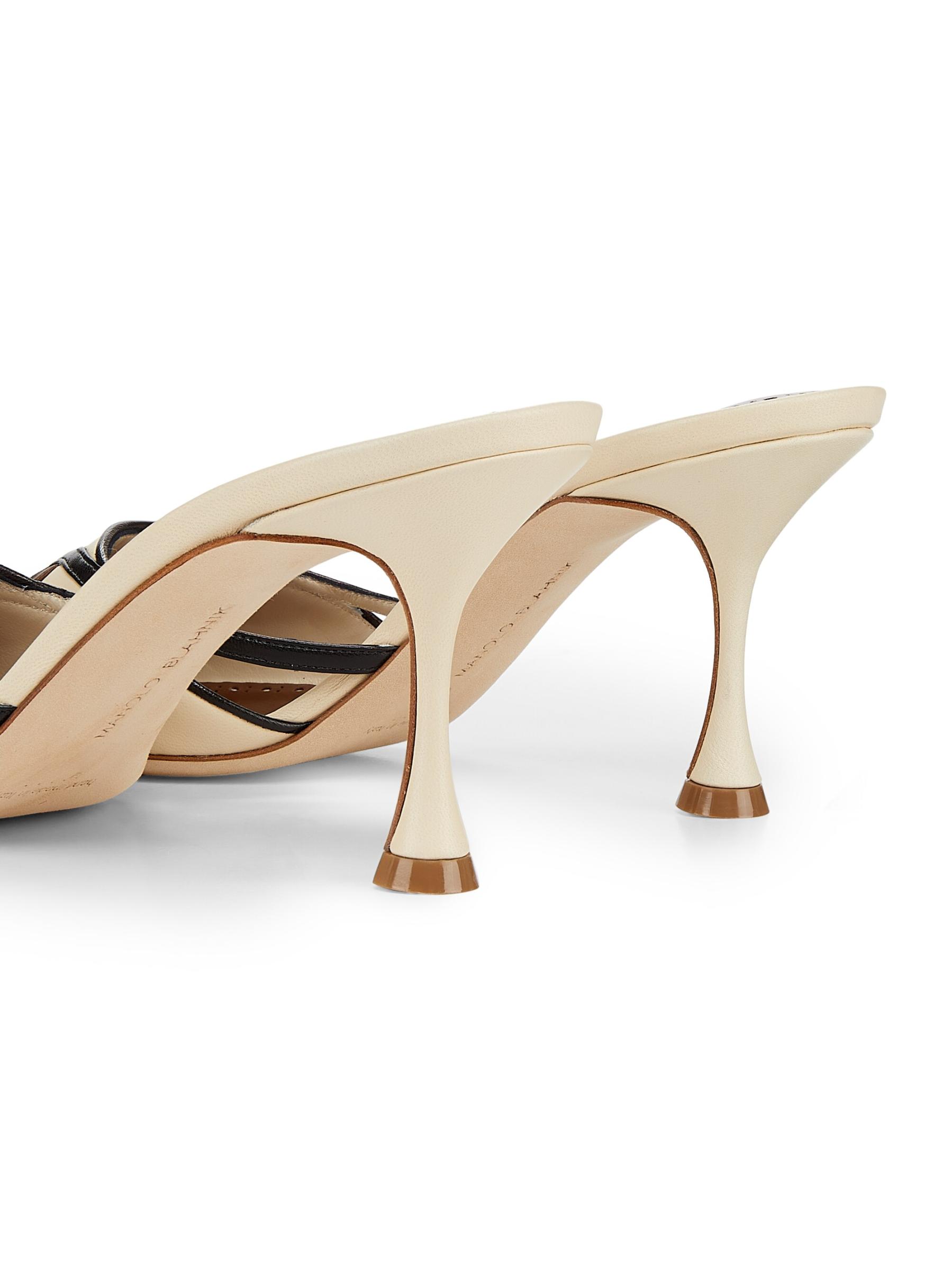 Manolo Blahnik>>ラゲブ 70 レザーミュール Manolo Blahnik Ragheb 70MM Leather Mules | Saks Fifth Avenue