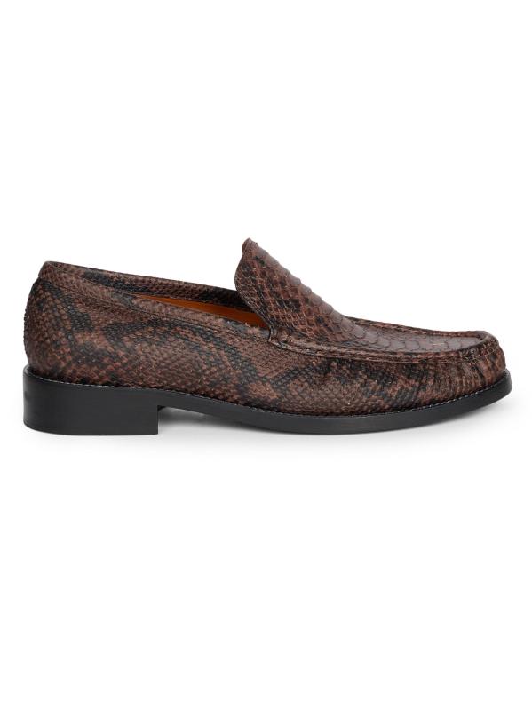 Boafer Light Hiss Snake-Embossed Leather Loafers