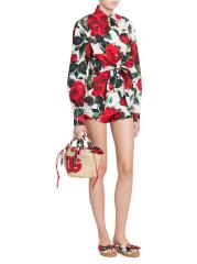 ドルチェ＆ガッバーナ ストロー＆コットン・トートバッグ DOLCE&GABBANA - ストロー＆コットン・トートバッグ を
